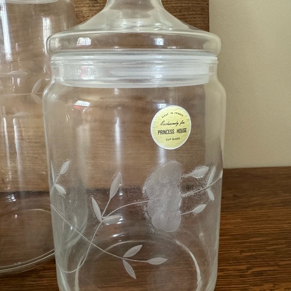 Princess House Crystal Canister Set  Princess Heritage Collection - Picture 4 of 5